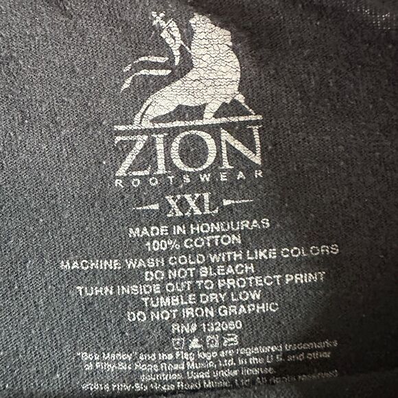 Bob Marley Zion Rootswear Shirt Mens XXL Gray Rasta Reggae Music Short Sleeve - Picture 4 of 9